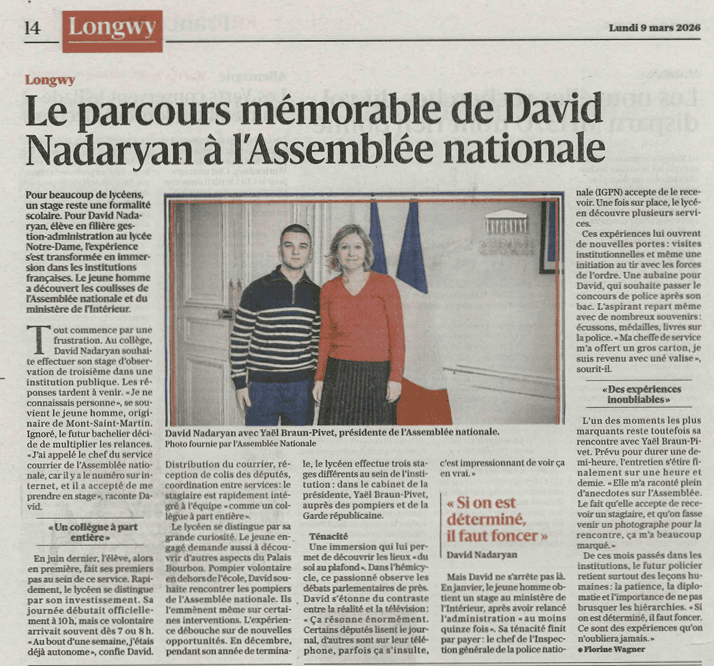 Stages en entreprise — L'exemple de David